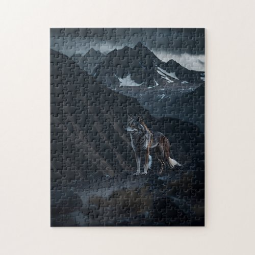 Wild Beautiful Brown Wolf  Jigsaw Puzzle