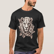 Wild Beauty: Lioness Rose Tattoo Design