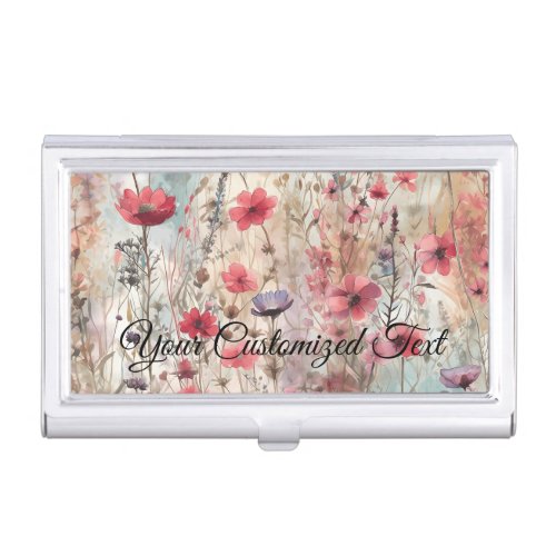 Wild Beauty Woven Fashioned by Wildflowers Business Card Case