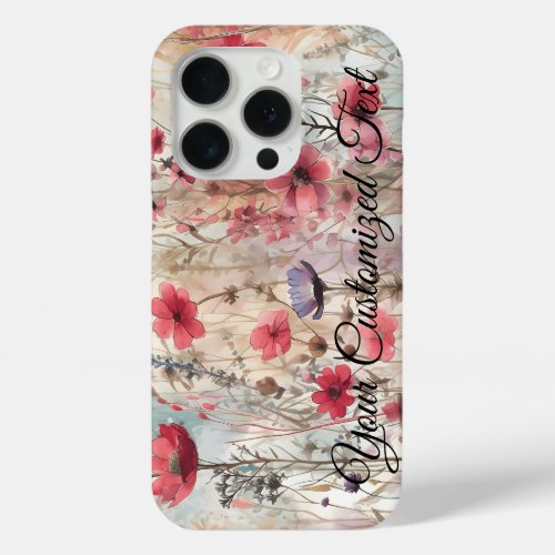 Wild Beauty Woven Fashioned by Wildflowers iPhone 15 Pro Case