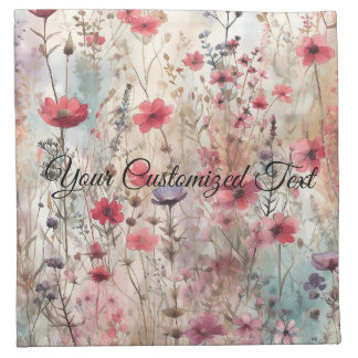 Wild Beauty Woven: Fashioned by Wildflowers Cloth Napkin