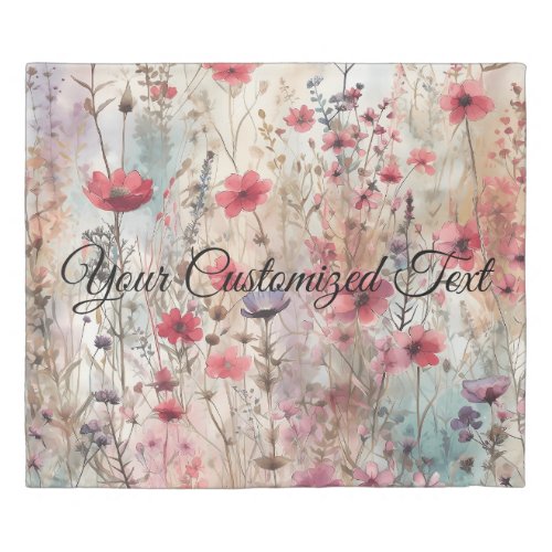 Wild Beauty Woven Fashioned by Wildflowers Duvet Cover
