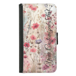 Wild Beauty Woven: Fashioned by Wildflowers Samsung Galaxy S5 Wallet Case