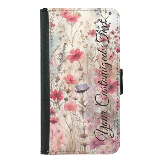 Wild Beauty Woven: Fashioned by Wildflowers Samsung Galaxy Wallet Case (Front)