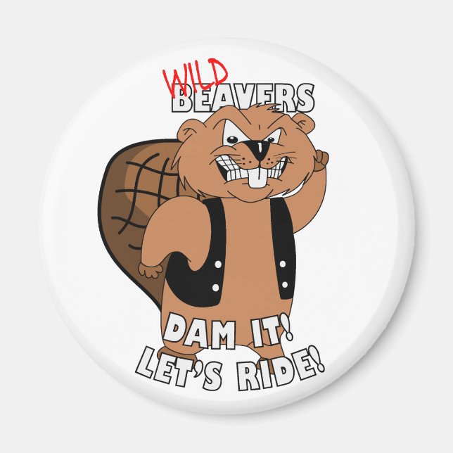 Wild Beavers - Fridge Magnet (Front)