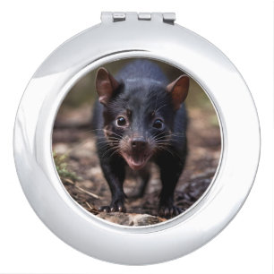 Wild Beginnings: The Young Tasmanian Devil Compact Mirror
