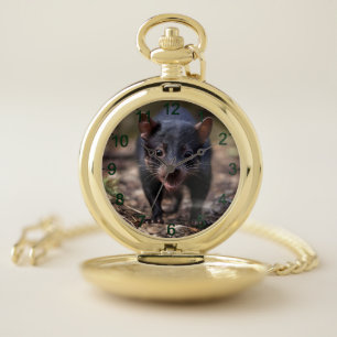 Wild Beginnings: The Young Tasmanian Devil Pocket Watch