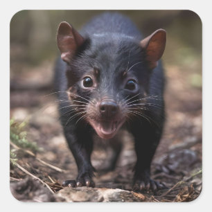 Wild Beginnings: The Young Tasmanian Devil Square Sticker
