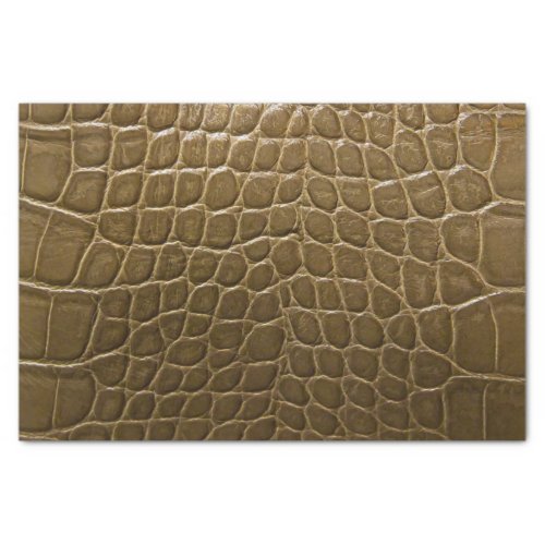 wild beige brown alligator crocodile  leather tissue paper