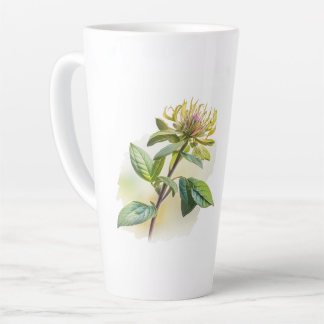 Wild Bergamot Latte Mug (Left Angle)