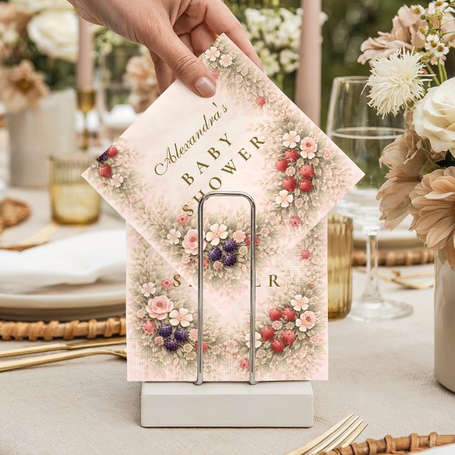 Wild Berry Garden Baby Shower Napkins (Creator Uploaded)