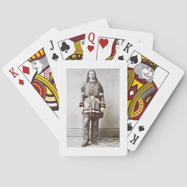 'Wild Bill' Hickok (1837-76) (b/w photo) Poker Cards (Back)