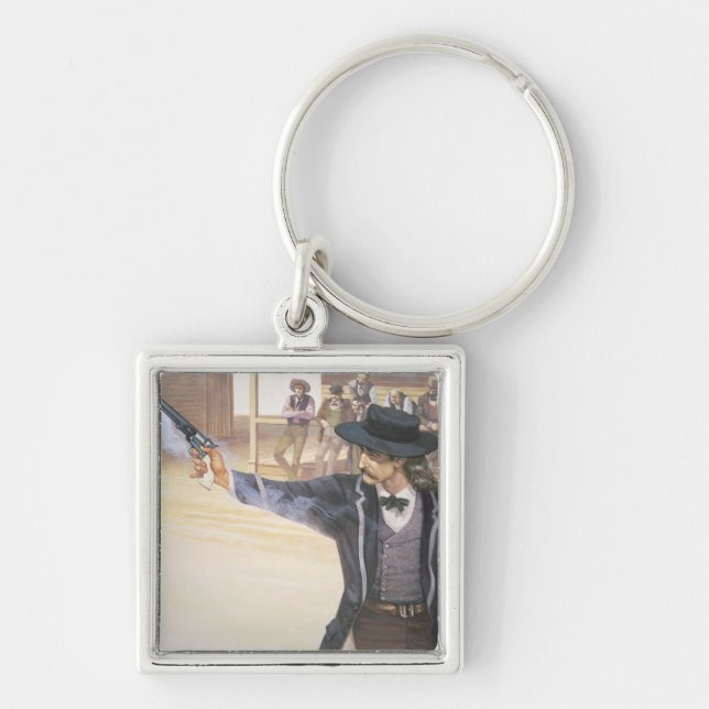 'Wild Bill' Hickok (1837-76) demonstrates his mark Keychain (Front)