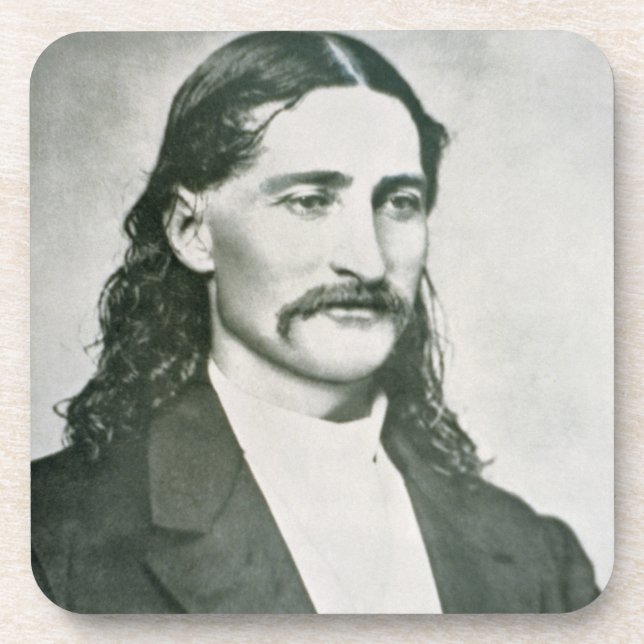 'Wild Bill' Hickok (b/w photo) Beverage Coaster (Front)