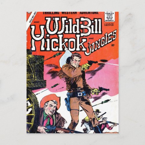 Wild Bill Hickok Comic Postcard