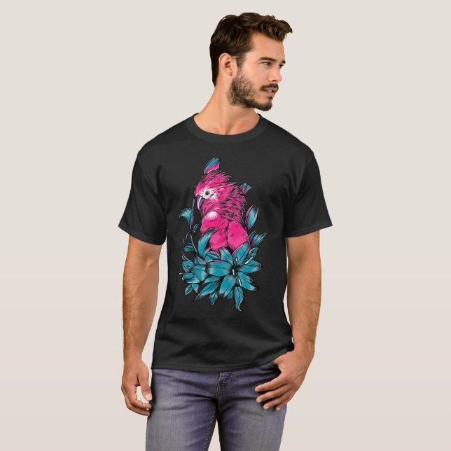 wild bird and parrot art fun hoodie unsexed T-Shir T-Shirt (Front Full)