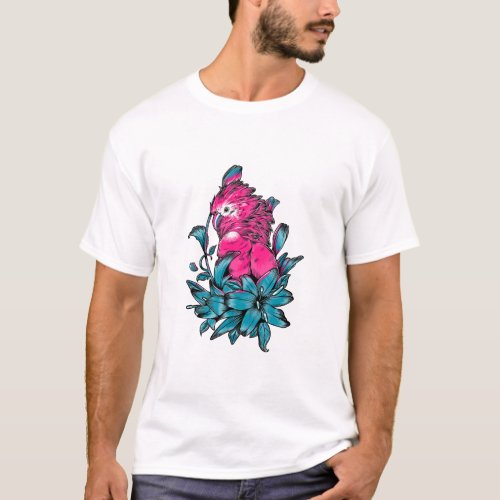 wild bird and parrot art fun hoodie unsexed T_Shir T_Shirt