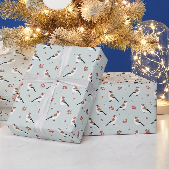 Wild Bird Christmas Pattern Wrapping Paper (Holidays)