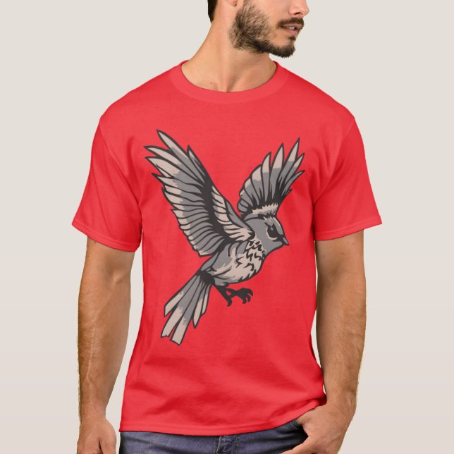Wild Bird Flying retro vintage T-Shirt (Front)
