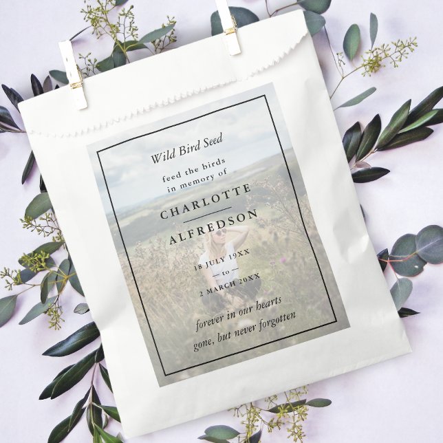 Wild Bird Seed | Feed the Birds Memorial Funeral Favor Bag (Creator Uploaded)