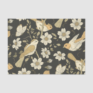 Wild Birds and Flowers Nature Tissue Paper