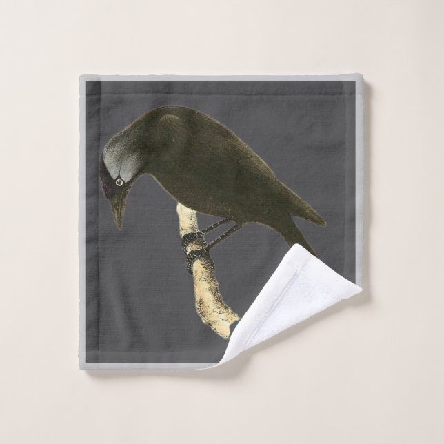 Wild Birds Art - The Raven  Wash Cloth (Wash Cloth)