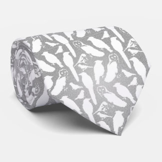 Wild birds mosaic effect neck tie