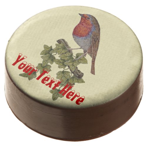 wild birds robin and ivy leafs for christmas chocolate covered oreo