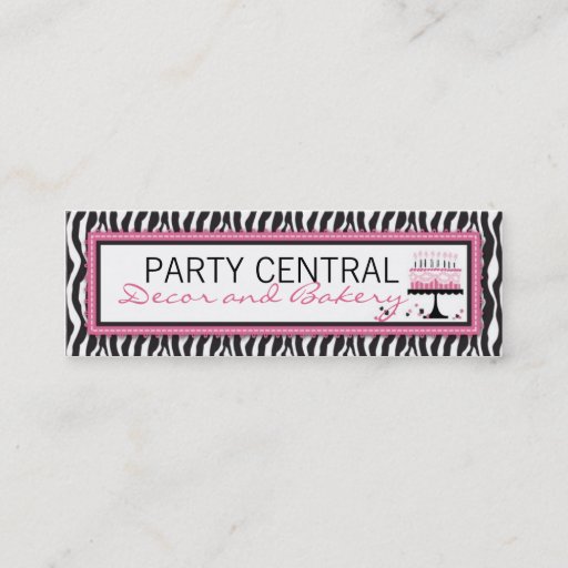 Customizable Wild Birthday Cake HP Business Card