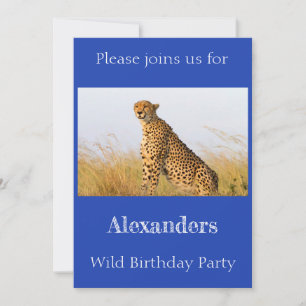Wild Birthday Party Cheetah personalized Invitation