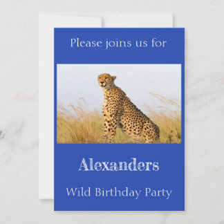 Wild Birthday Party Cheetah personalized Invitation