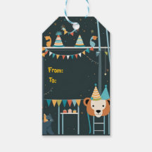 Wild Birthday Party Gift Tag