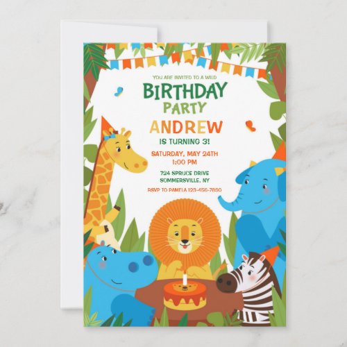 Wild Birthday Party Invitation