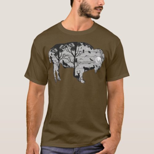 Wild Bison Silhouette T_Shirt