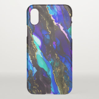 Wild Black and Purple Alcohol Ink Painting iPhone XS Case
