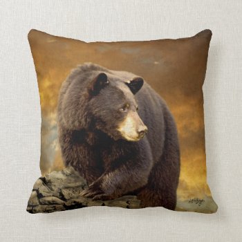 Wild Black Bear Pillow By Lois Bryan by LoisBryan at Zazzle