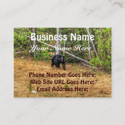 Wild Black Bear  Yukon Forest Photo Art Business Card