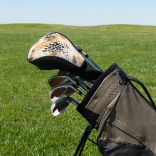 Wild Black Cream Leopard Animal Golf Head Cover