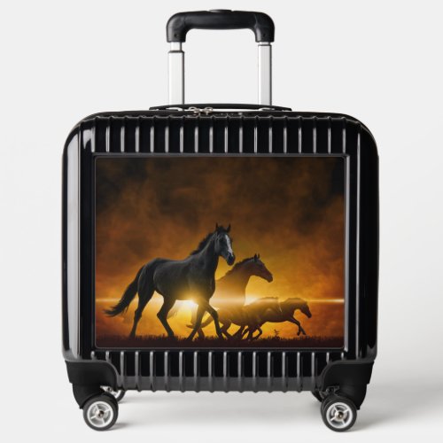 Wild Black Horses Pilot Case Luggage