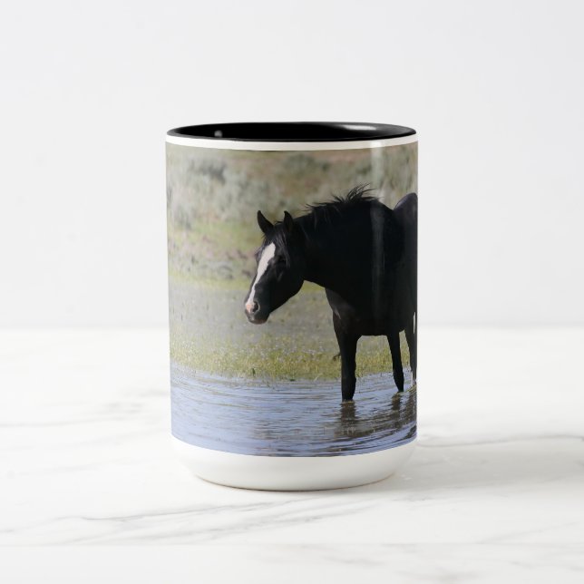 Wild Black Mare "Ash" Mug (Center)