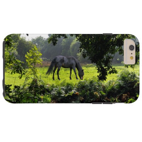 Wild Black New Forest Pony _ Grazing Horse UK Tough iPhone 6 Plus Case