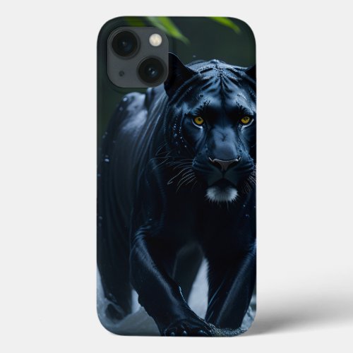 Wild Black Panther iPhone 13 Case