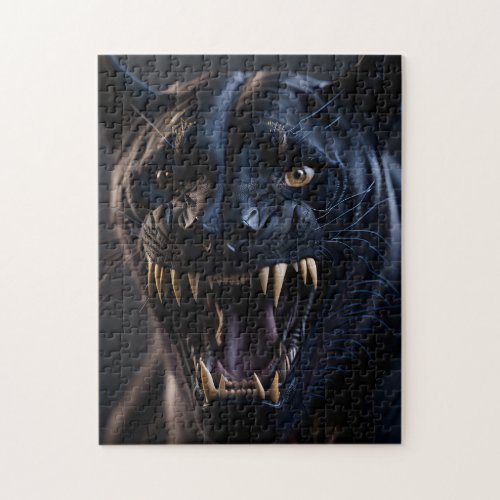 Wild Black Panther Jigsaw Puzzle