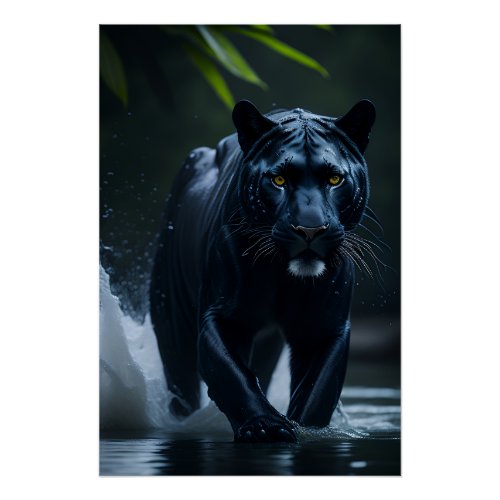 Wild Black Panther Poster