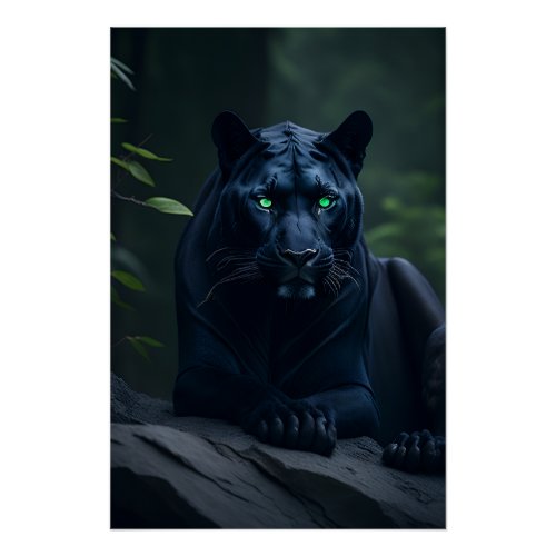 Wild Black Panther Poster