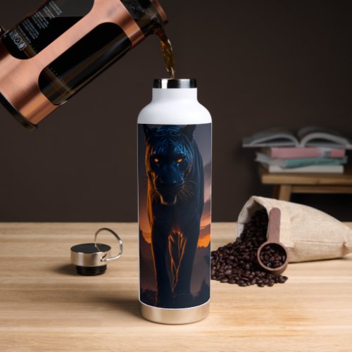Wild Black Panther Water Bottle