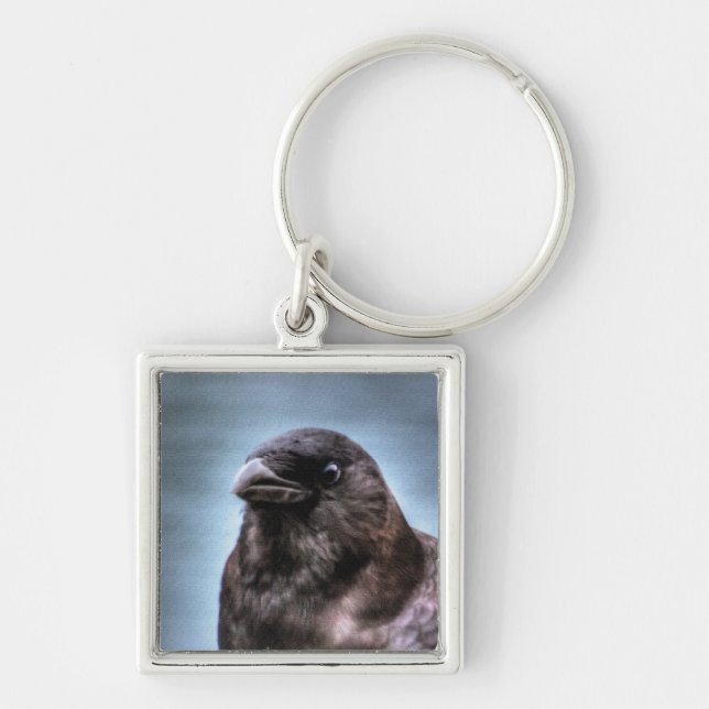 Wild Black Raven Crow-lovers #Gift Keychain (Front)