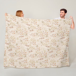 Wild Bloom Pattern Fleece Blanket