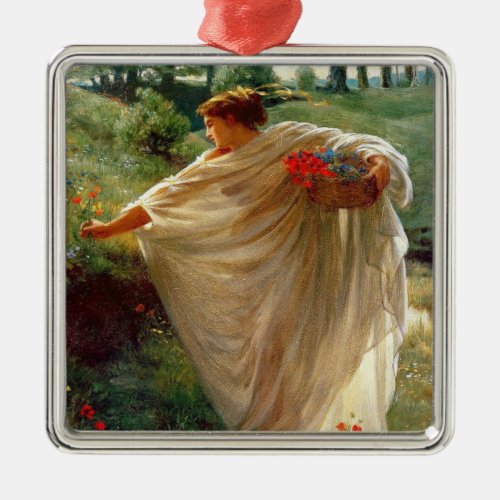Wild Blossoms by Edward Poynter Metal Ornament