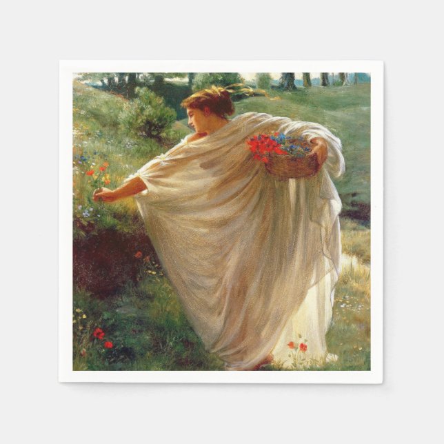 Wild Blossoms (by Edward Poynter) Napkins (Front)